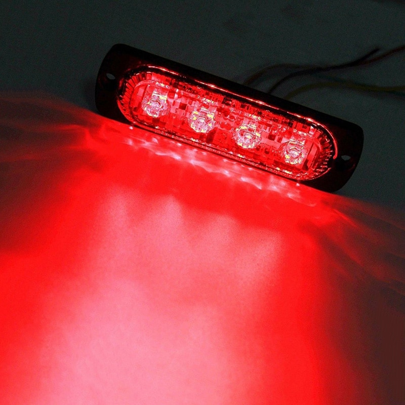 Auto Truck LED Rood Veiligheidswaarschuwing Mistlichten Driving Lampen Indicator 12V 800LM