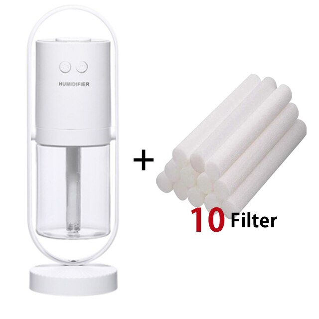 200ml Mini Luftbefeuchter Elektrische Aroma Öl Diffusor USB Kühlen Nebel Spritzgerät Luft Reiniger mit Bunten Nacht Licht für Mini xiaomi: W FilterX10