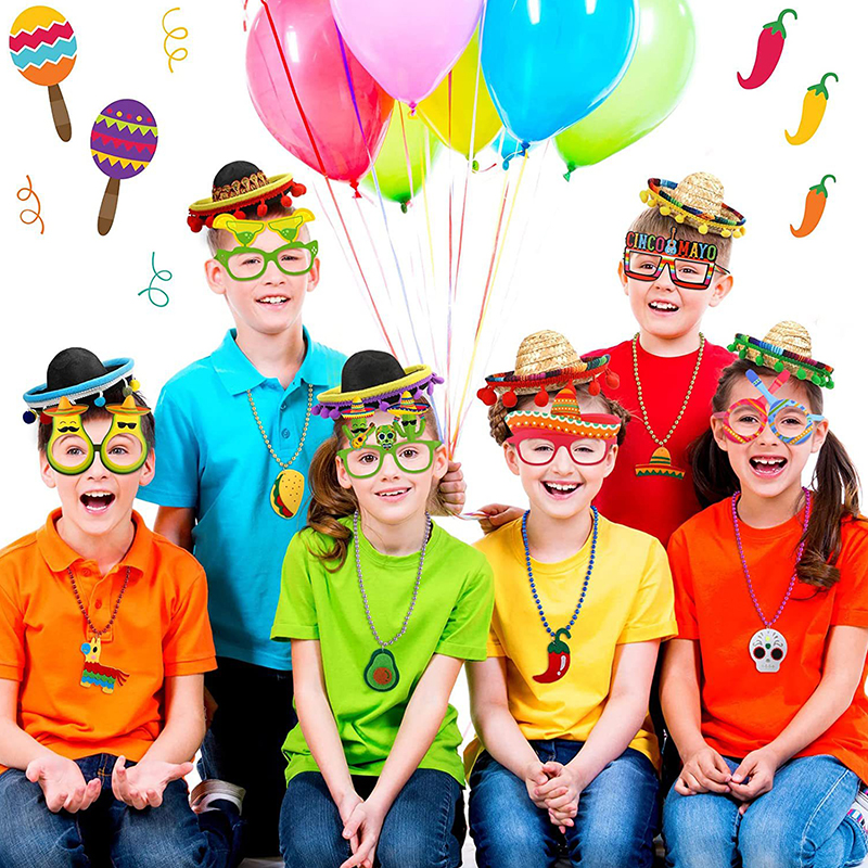Chapéu de festa mexicano de aba larga colorido verão sombrero festa chapéu de sol engraçado chapéus de palha de halloween para homens acessórios femininos