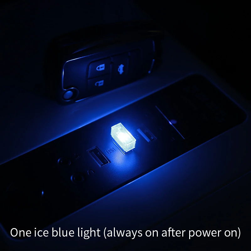 Mini USB LED Auto Licht Auto Interieur Atmosphäbetreffend Licht nicht beleuchtung Licht PC Auto bunte dekorative Lampe Auto Zubehör: 4300 Karat Weiß gelb