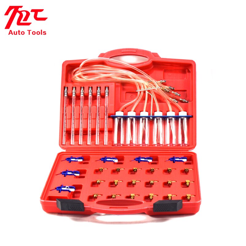 Diesel Injector Flow Meter Test Kit Common Rail Adaptor Fuel Tester Set Tools