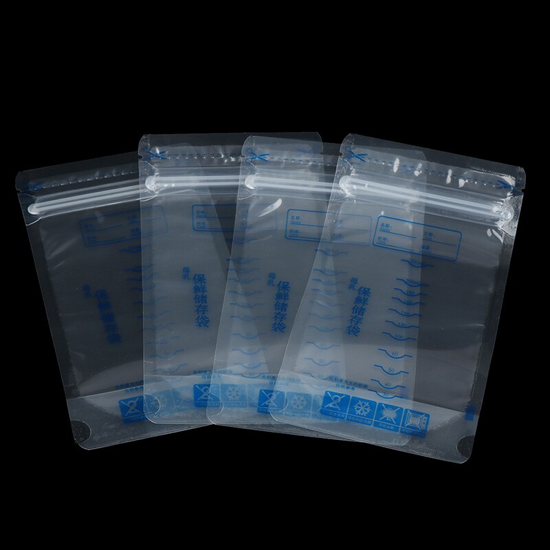 30 sacos de alimentação selados portáteis descartáveis do armazenamento do leite materno do bebê dos pces 250ml