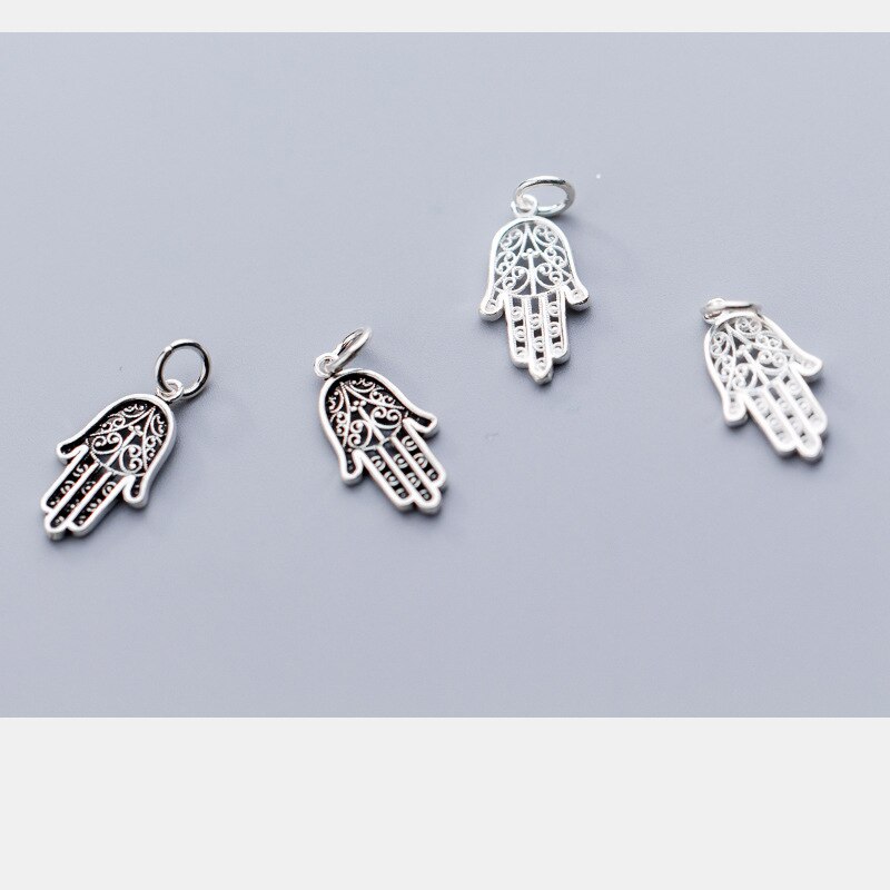 Uqbing Zilver Hollow Fatima Hand Vrouwen Charms Hanger Voor Diy Charms Armband Kettingen Sieraden Accessoires