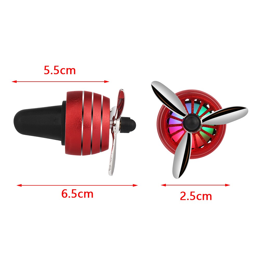 Lumière LED désodorisant pour voiture, hélice de l'armée de l'air, Clip de ventilation en forme de parfum, décoration de véhicule, ventilateur aromathérapie, accessoires d'intérieur pour voiture