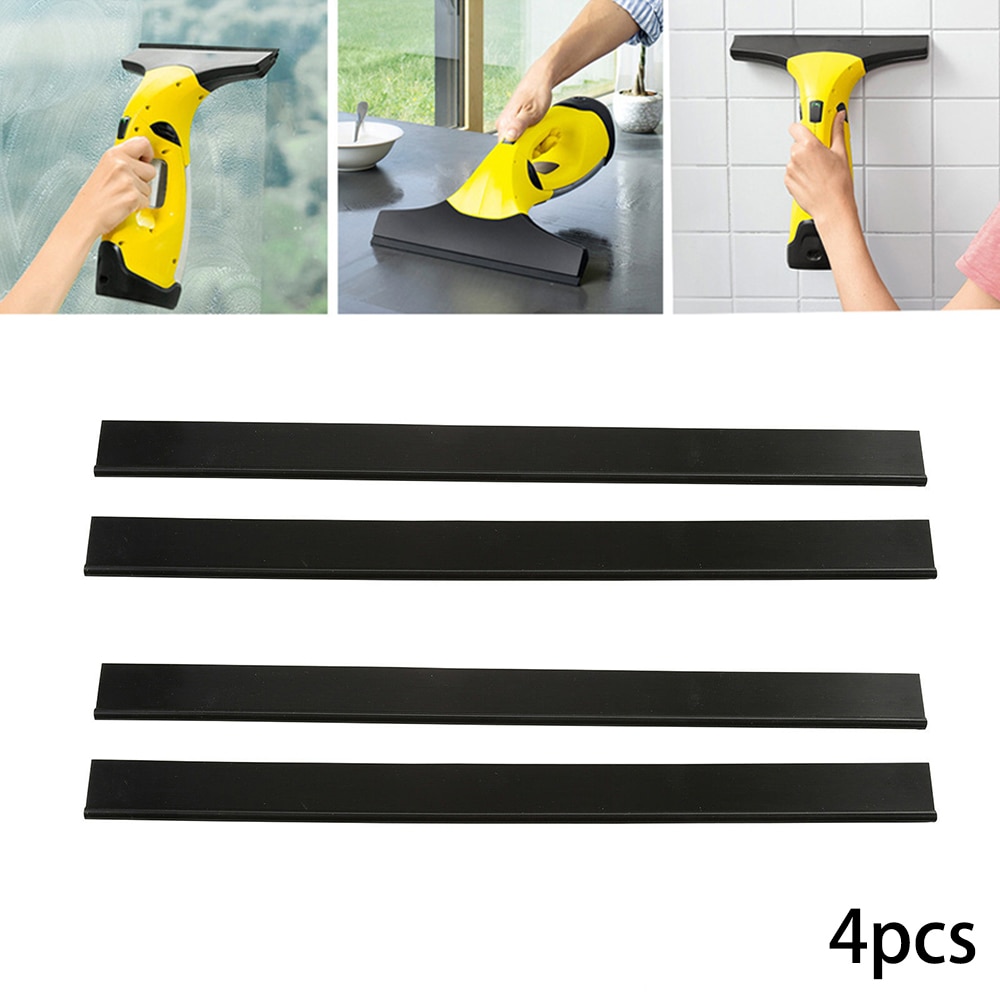 4 x vindus støvsuger gummiskraper til karcher  wv50 wv2 280mm erstatning rengjøringe tilbehør skraper