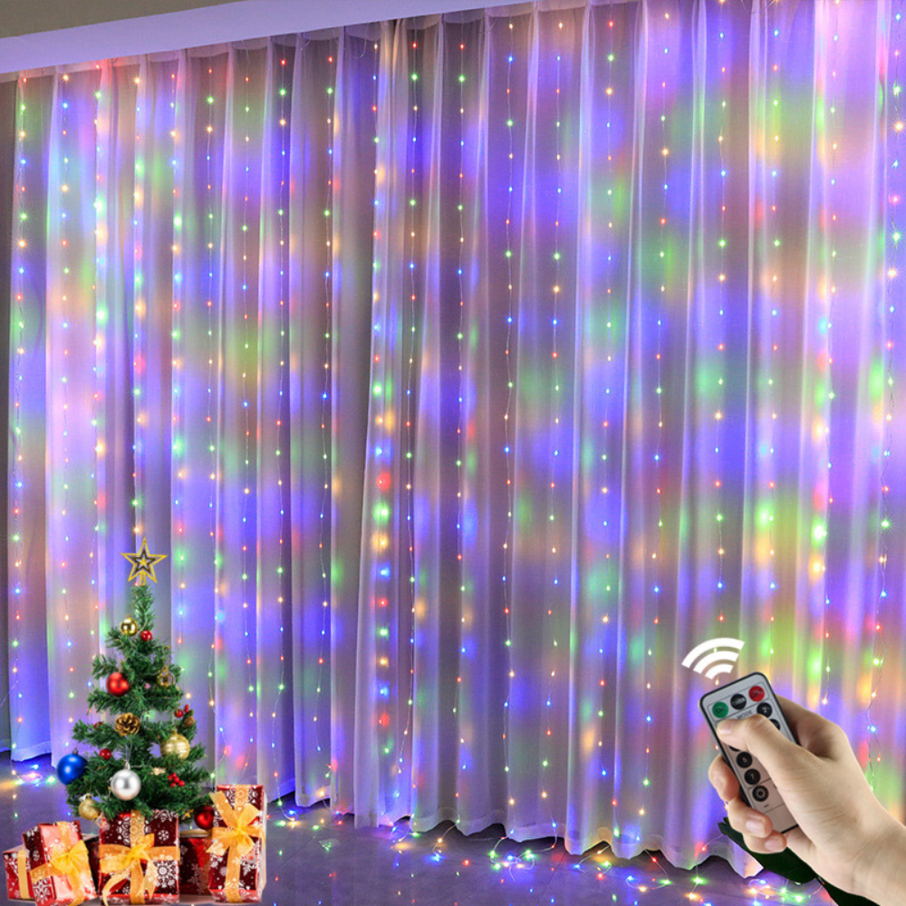 LED Kupfer Draht Vorhang Lichter USB Energie Gebühr Fernbedienung Girlande LED-leuchten Weihnachten Dekoration Girlande Fenster Beleuchtung Saiten