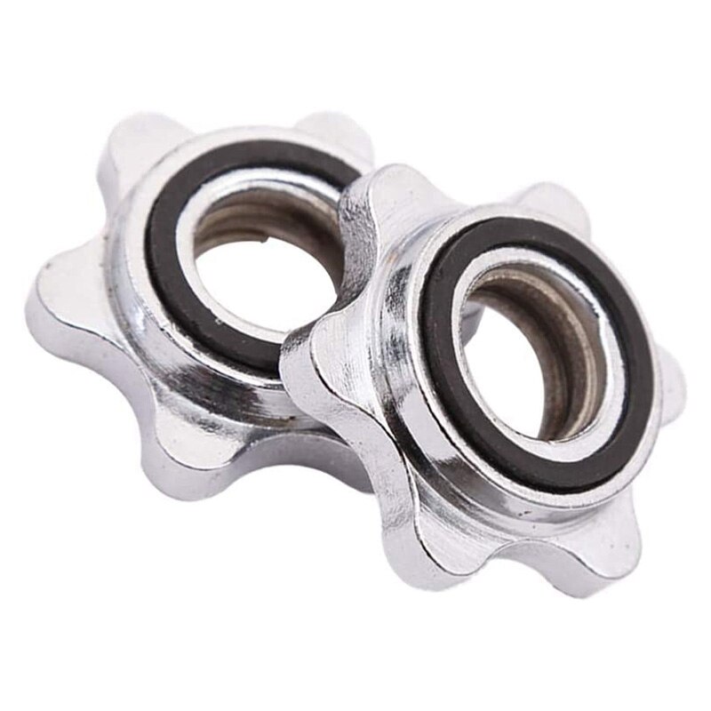 4 Stuks 2.5Cm Gewicht Bar Klemmen Dumbbell Barbell Klemmen Casting Slot Hex Noten Voor Gewichtheffen Fitness Gym Crossfit
