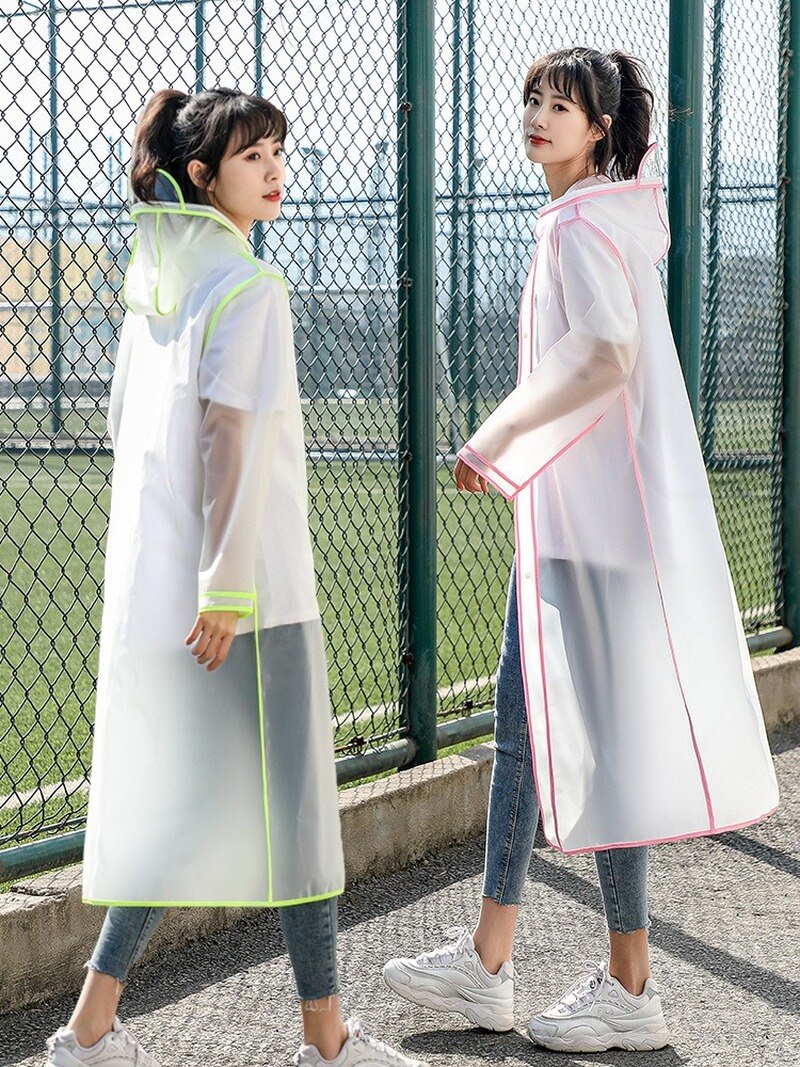 Chubasquero transparente para hombre y mujer, Impermeable, a prueba de viento, para una sola persona, para viaje ambiental