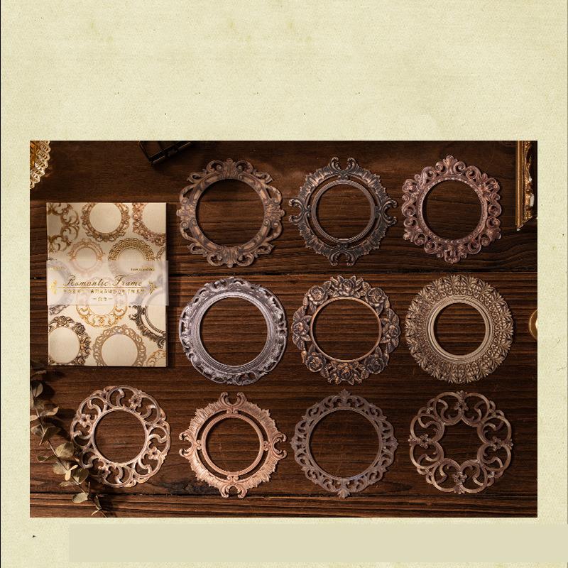 Phoframe pegatinas de álbum de recortes, Marco Vintage, tarjetas de Collage, decoración artesanal, decoración de álbum de fotos, pegatinas artesanales de estética: Chocolate