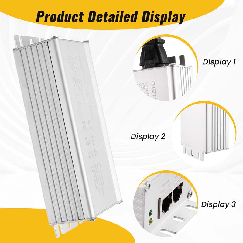 Entrada AC starlink dishy Injetor POE GEN2/GEN3 suporta saída de potência de 150 W