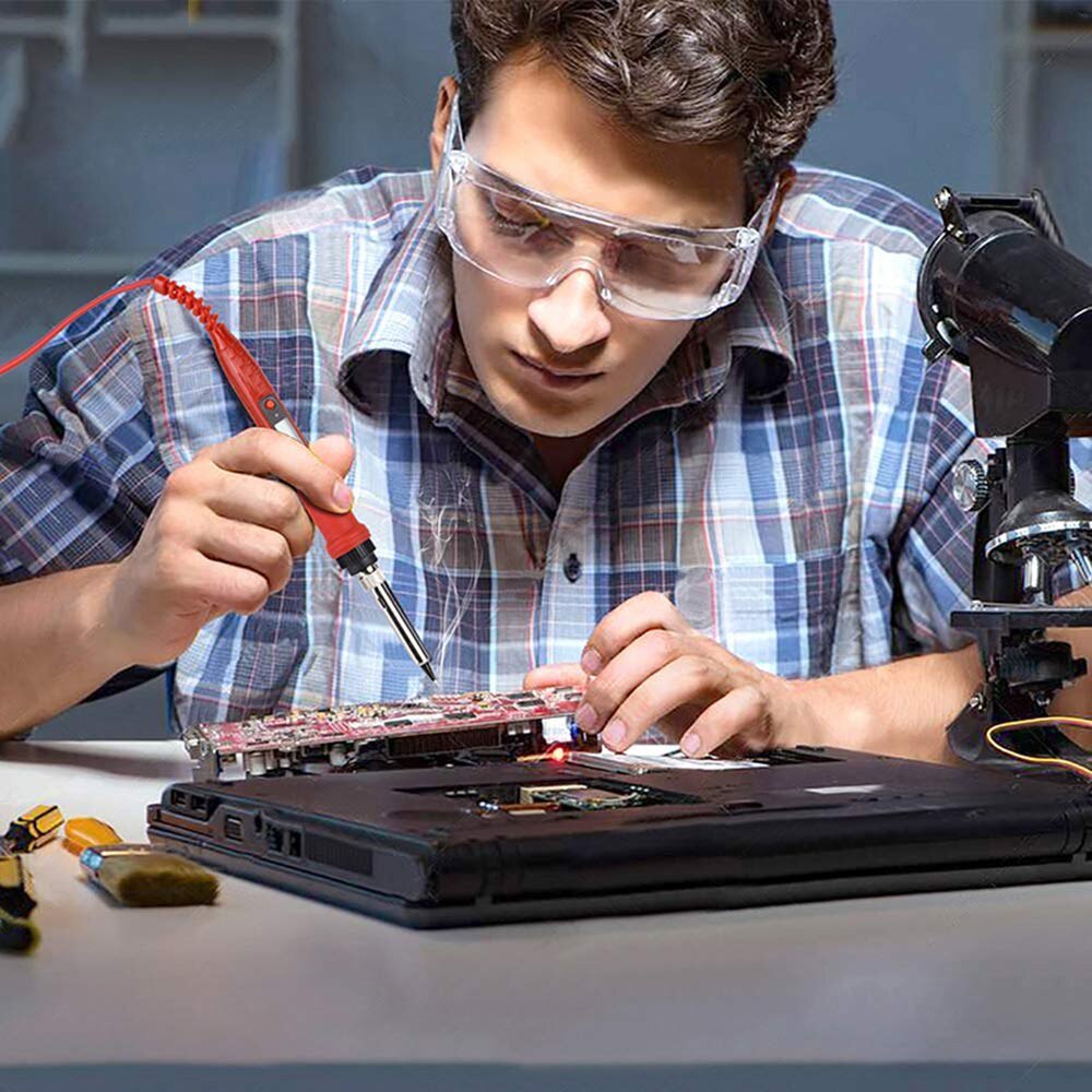 Digital Electric Soldering Iron Kit Welding Tools 110V 220V 60W 80W Ceramic Heat Temperature Adjustable Solder Iron Rework