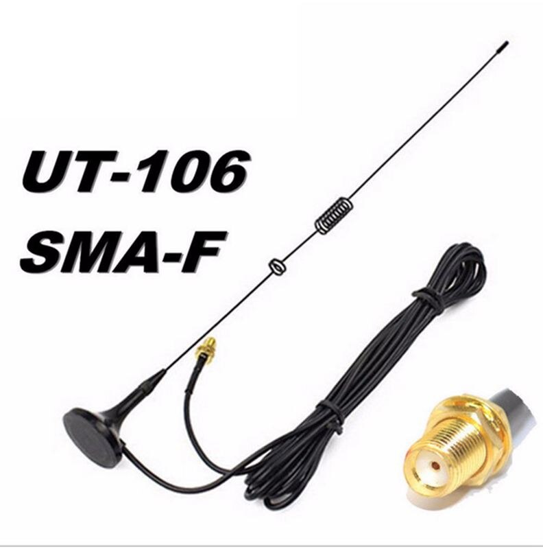 UT-106UV antena walkie-talkie diament SMA-F UT106 dla szynka radio BAOFENG UV-5R BF-888S UV-82 UV-5odnośnie długa antena akcesoria