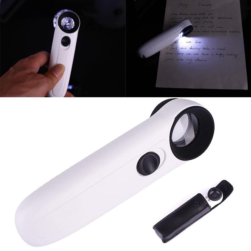 45x draagbare vergrootglazen met led, hoge definitie, premium handvergrootglas voor het lezen en onderzoeken van inspectie-instrumenten
