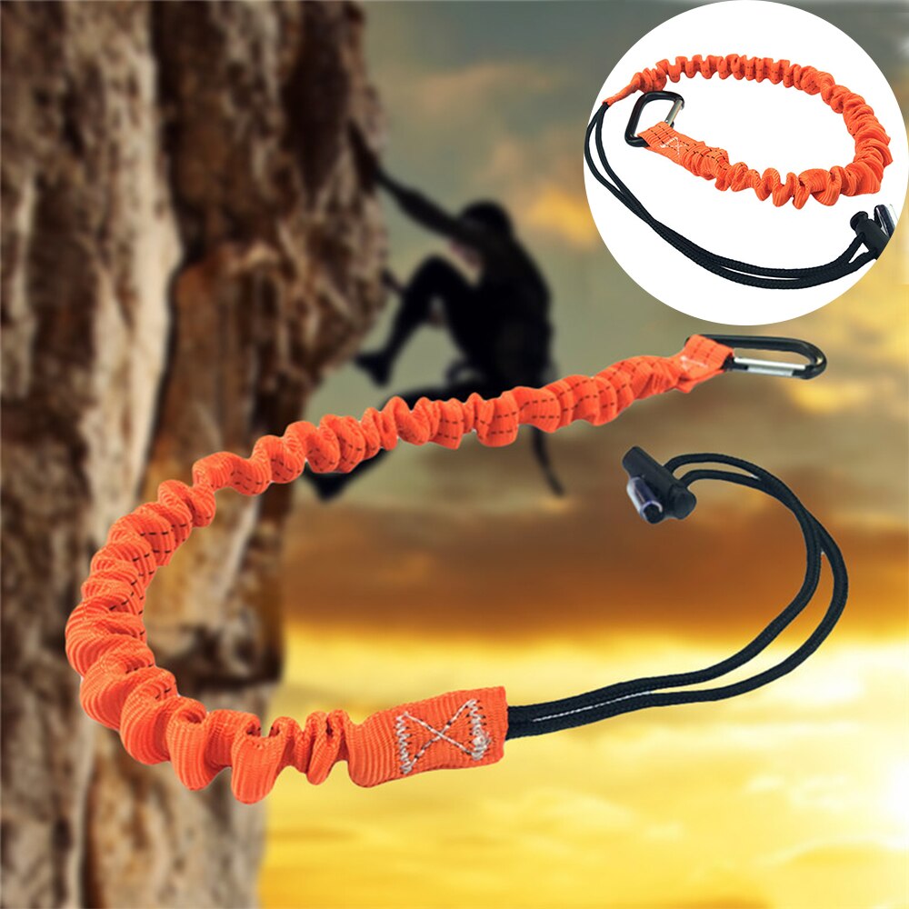 800mm Carabiner Lanyard Retractable Safety Rope Telescopic Elastic Climbing Tool