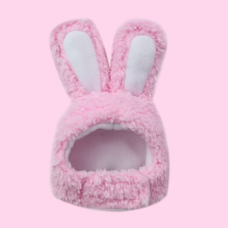 Funny Pet Dog Cat Hat Bandana Cute Rabbit Hat For Dogs Cats NewYear Party Christmas Cosplay Pet Accessories Props Headwear: Pink