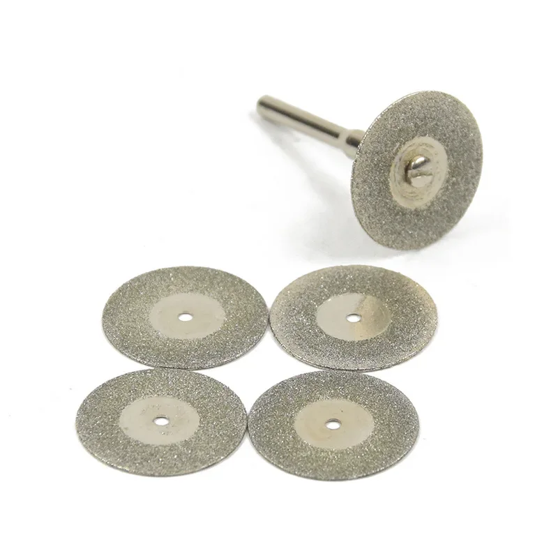 5 Stück 22 mm Diamant-Trennscheiben abgeschnittenes Mini-Diamant-Sägeblatt mit 1 Stück Verbindungsschaft für Dremel Bohren passen Drehwerkzeug: Ursprünglich Titel