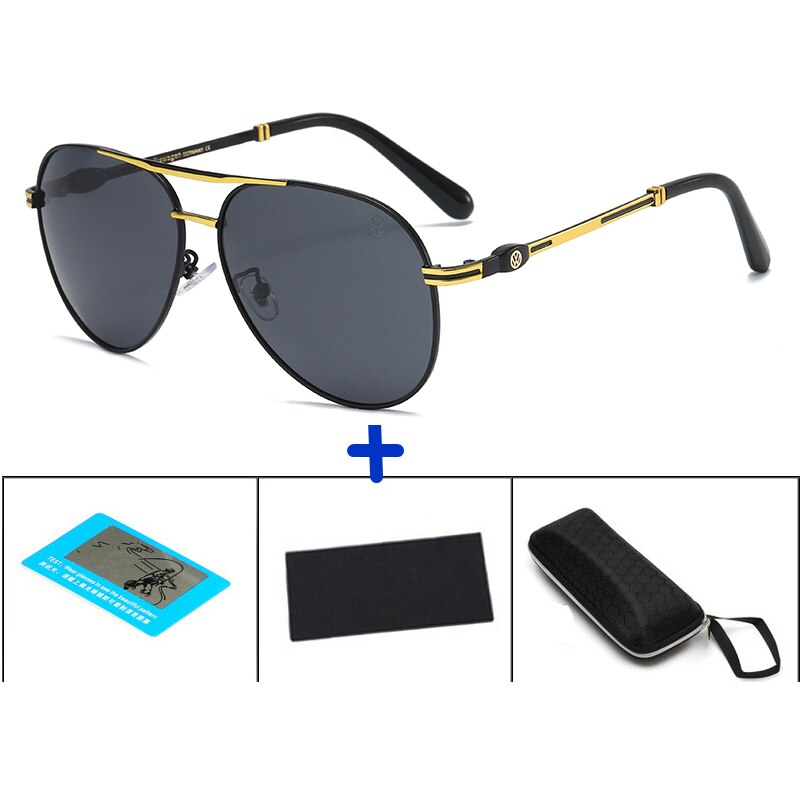 Brand Men's Polarized Sunglasses For Driving UV Protection Eyewear Travel Sun Glasses: Gold 3