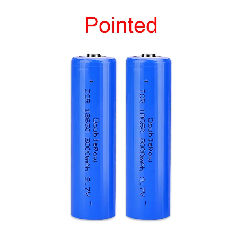 2PCS 100% Original 18650 3.7v 2000mah 18650 Rechargeable Lithium Battery for Flashlight Batteries: Red