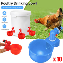 Automatic Chicken Water Cup Waterer Bowl Kit Farm Coop Poultry Waterer Drinking Water Feeder for Chicks Duck Goose Turkey Quail