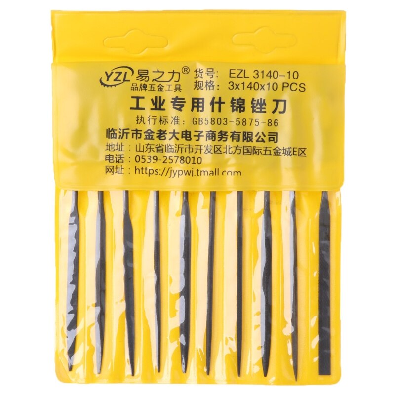 10 Pcs Needle File Set For Jeweler Wood Carving Craft Metal Glass Stone 3 Sizes