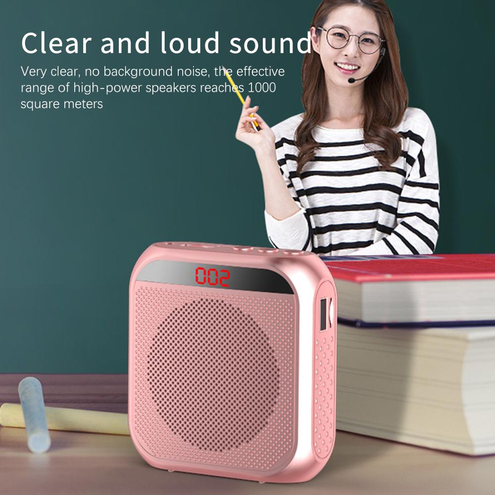 Bluetooth Voice Amplifier Wired Microphone Teacher Microphone Loudspesker with Loud and Clear Sound Amplifier for Instructor