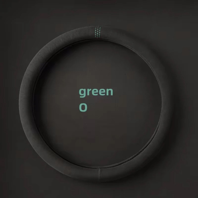 Ein neues Fahrgefühl – Ultraweicher Lenkradbezug aus Wildleder für alle Jahreszeiten, rutschfest und schweißabsorbierend für 14,5–15 Zoll: green