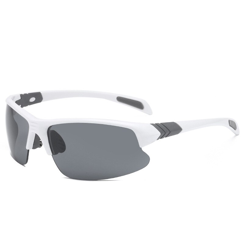Outdoor Anti-Uv Vissen Zonnebril Hd Anti-Glare Vissen Bril Sport Klimmen Fietsen Goggles Unisex Rijden Wandelen Eyewear: White Gray