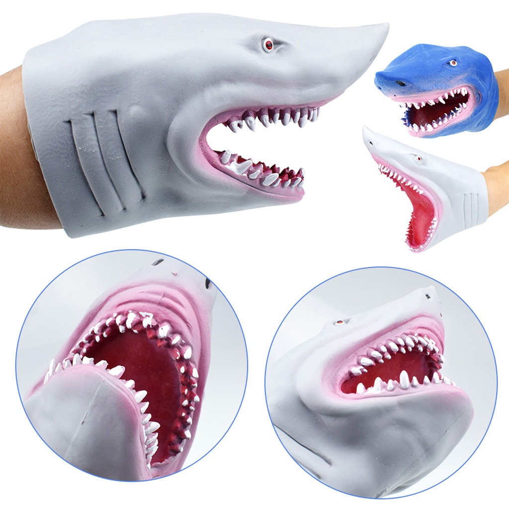 Tpr Tiere Handpuppe Thermoplastische Gummi Hai Handpuppe Spielzeug Latex Erzählen Puppe Requisiten Für freundlicher Ich bin ändern Von 3 Und Über