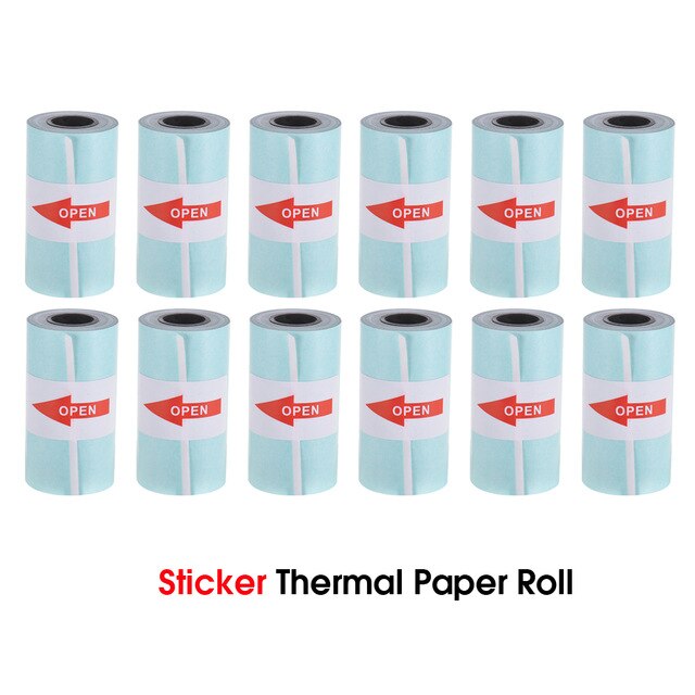 Peripage 56X30Mm Thermisch Papier Label Papier Sticker Papier Voor Thermische Pocket Mini Printer A6 A8: Sticker 12 Rolls