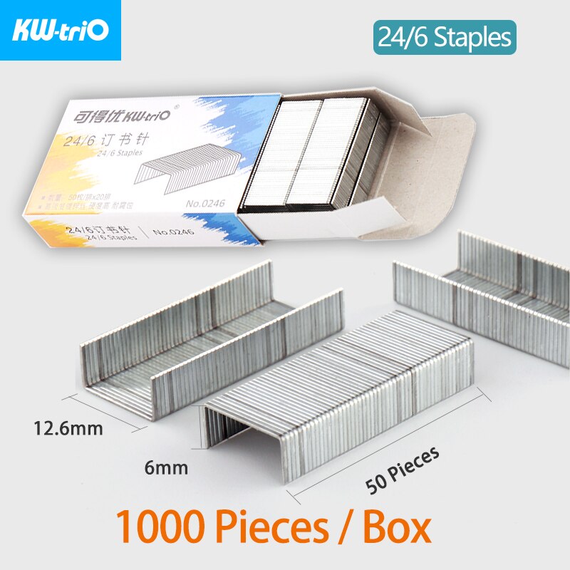 KW-triO Mini Stapler Lovely Portable Stapler Cute Candy Styling Stapler with Staple Remover Notebook Binding Office Supplies: Staples-0246-1 Box