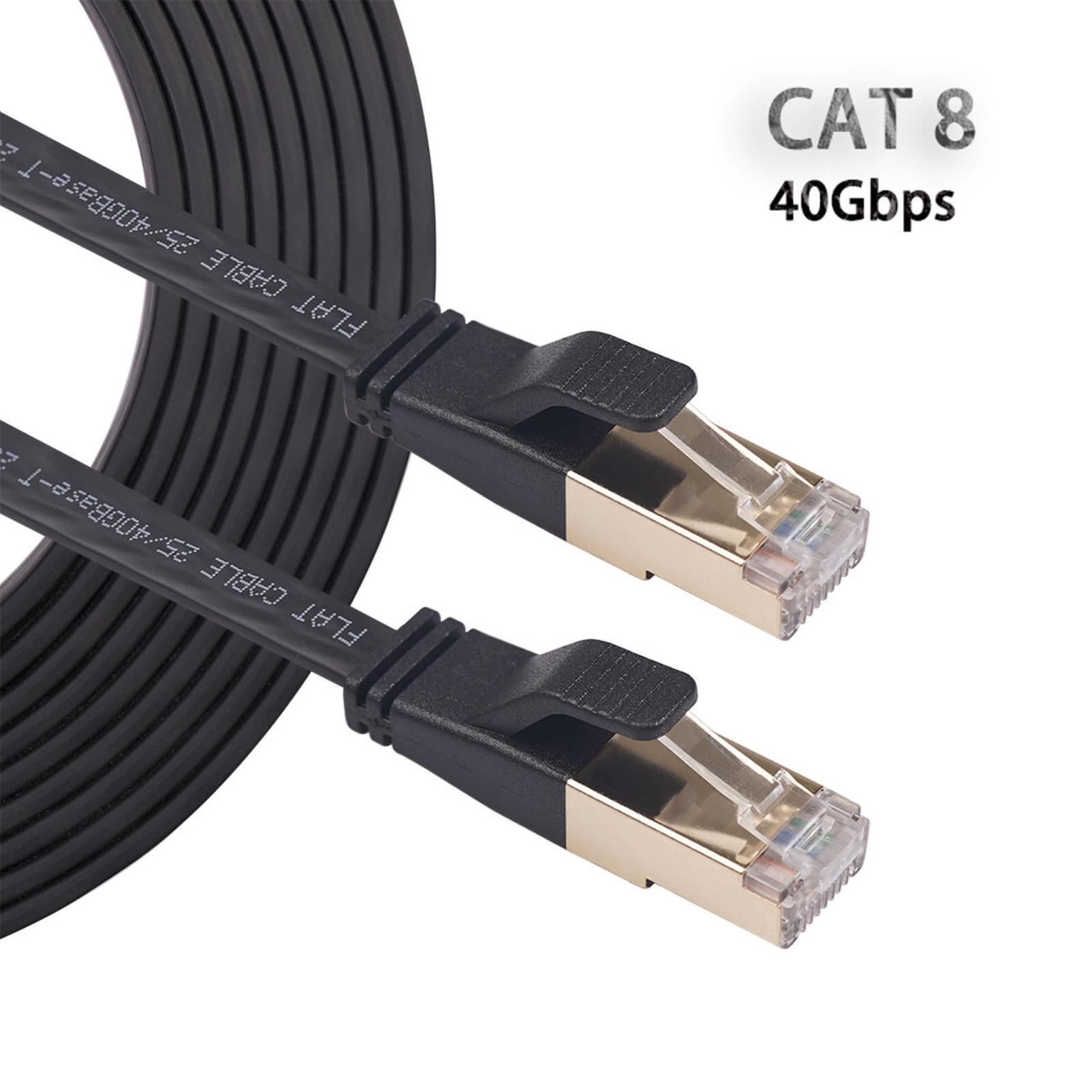 Ethernet Kabel CAT8 40Gbps Platte Rj 45 Lan Patch Koord Voor Ps 4 Router Laptops Modem RJ45 Draad Netwerk kat 8 Kabel Ethernet