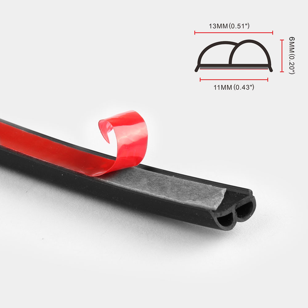 4 Meter B Vorm Auto Deur Afdichting Strip Geluidsisolatie Voor De Auto B Type 3M Deur Afdichting Strips auto Rubber Afdichtingen