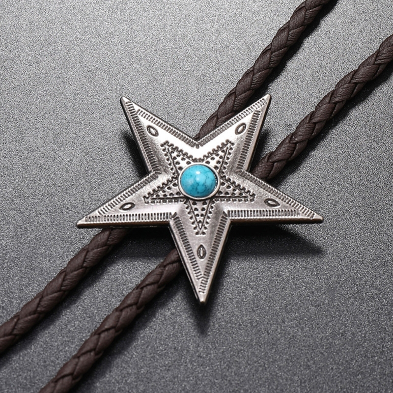 Estrella Cordón Corbata Bolo Corbata Estrella Corbata Collar Occidental
