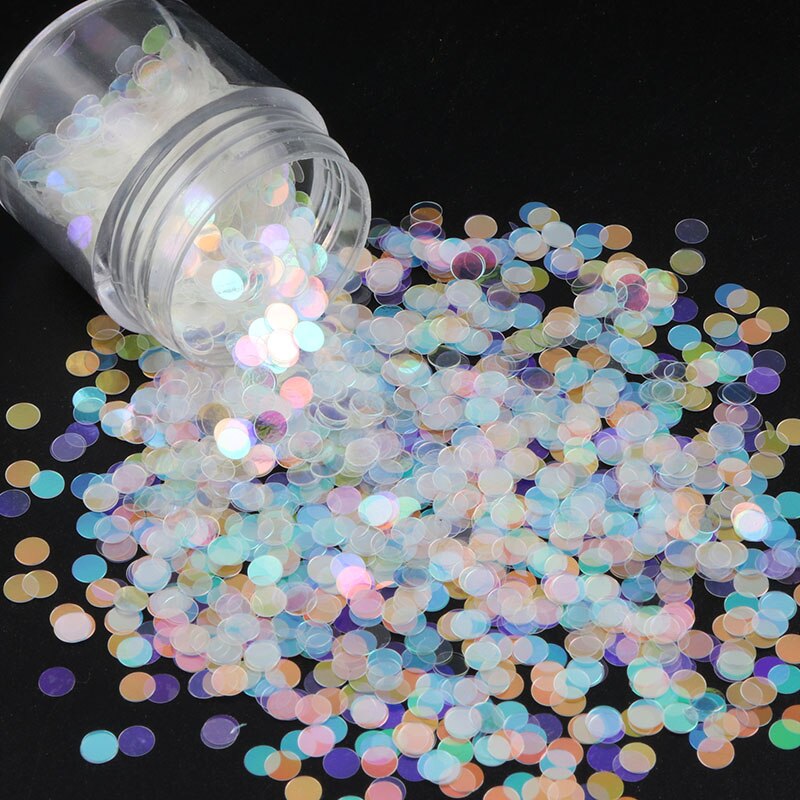 1 Doos 3Mm Dot Nail Pailletten Flakies Ronde Kleurrijke Nagels Flakies Paillette Accessoires 3D Nail Art Decoratie In Doos: C22 10ml