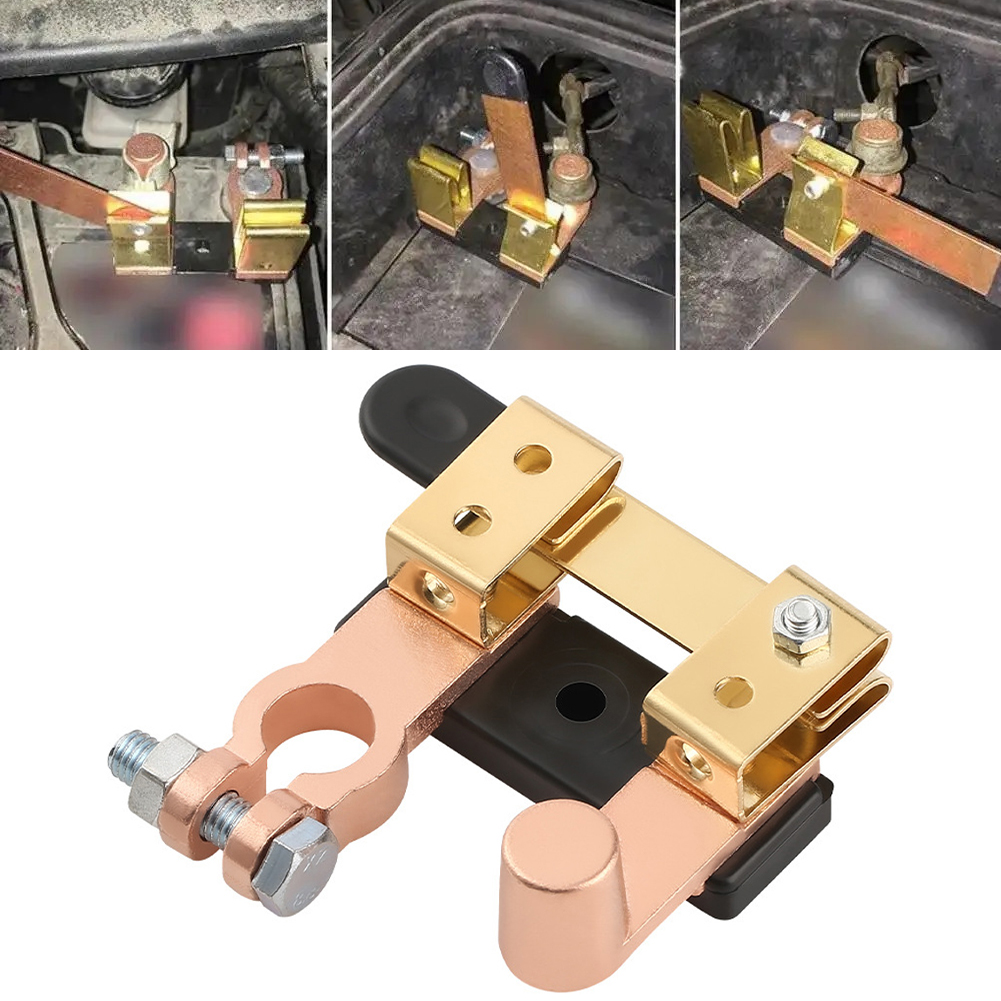 Interruptor de batería de coche de 12V y 24V, interruptor principal de hoja de cuchillo de poste superior, interruptor de apagado de desconexión de batería para coche, RV, barco y camión