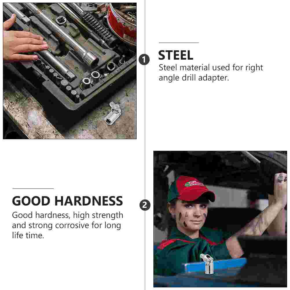 2 Pcs 1/4 Rotary Gimbal Joint Sleeve Steering Socket Durable Socket Wrench Joint