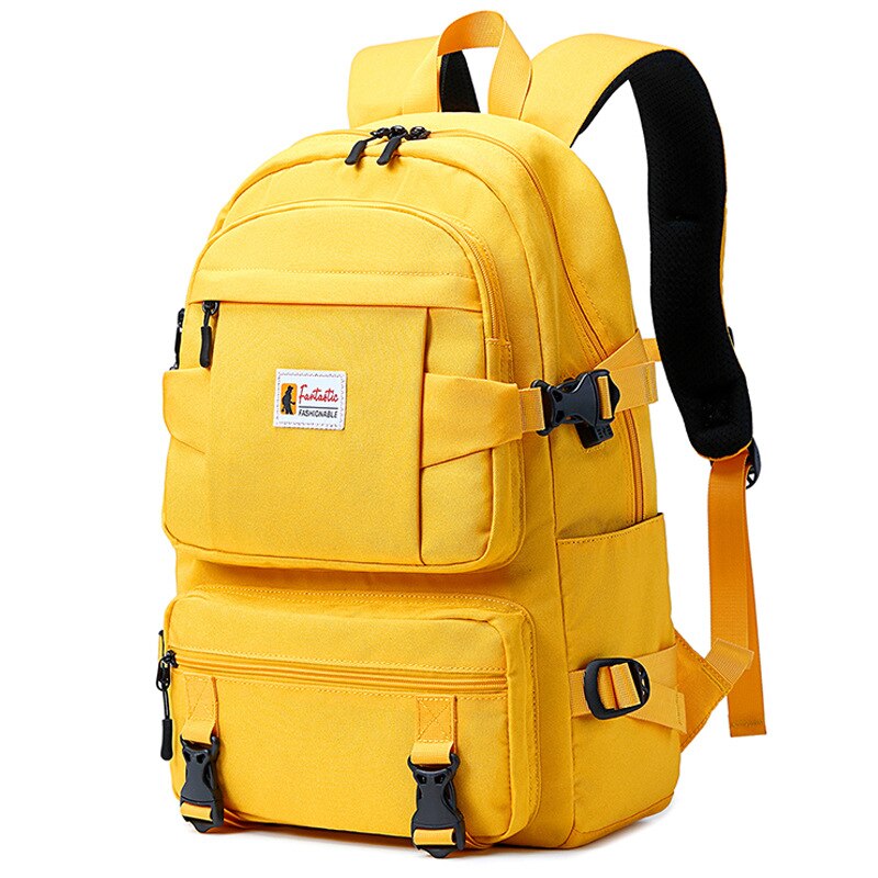 Marca menino sacos de escola do adolescente meninas cor sólida leve resistente à água mochila esportes mochila escolar suprimentos feminino presente