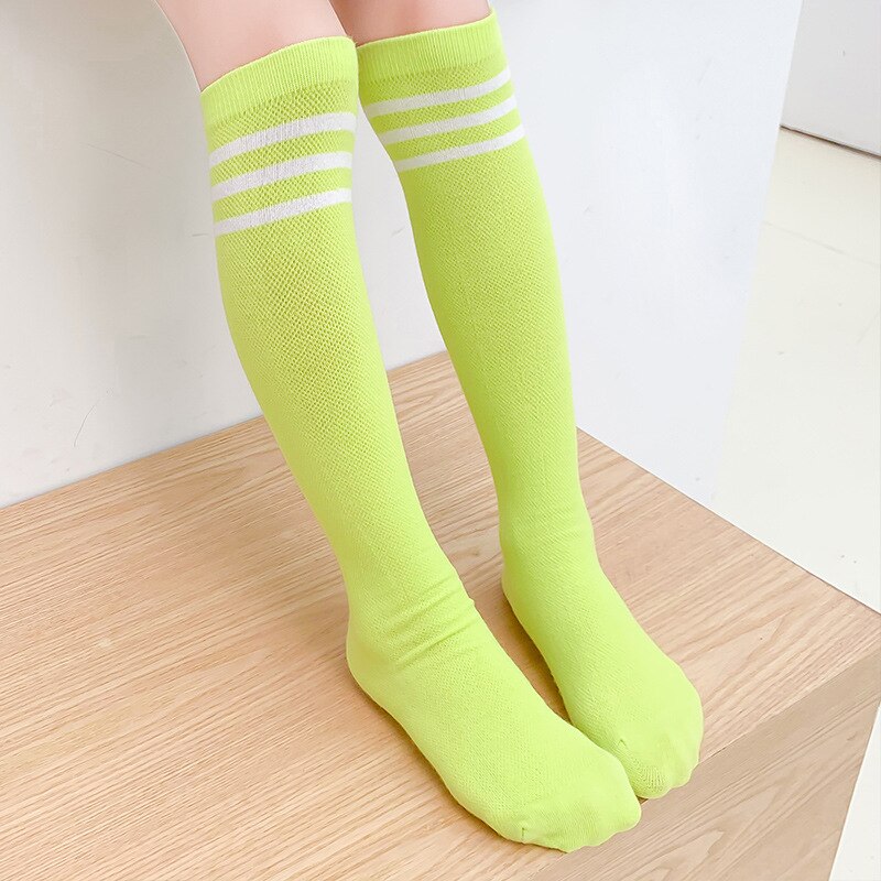 1-9 Jaar Kids Jongens Peuters Meisjes Sokken Knie Hoge Lange Zachte Katoenen Baby Sokken Ontdaan Kinderen Sokken School kleding: Green