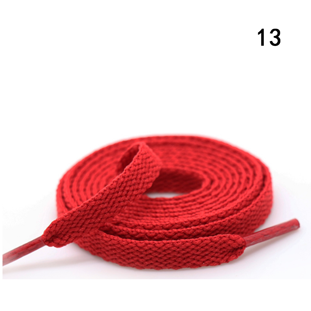 Kleurrijke Breed Van Platte Schoenveters Schoenveters Voor Sneakers Sportschoenen 24 Kleur 150Cm 1 Paar Gekleurde Wandelschoenen veters Strings: Rood