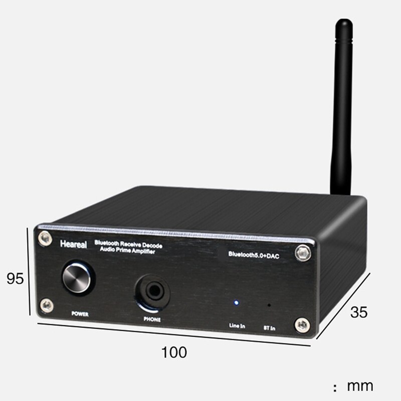 Heareal Lossless Bluetooth 5.0 Ontvanger Adapter Naar Eindversterker Speaker Hifi Bluetooth Decodering O Versterking Eu Plug