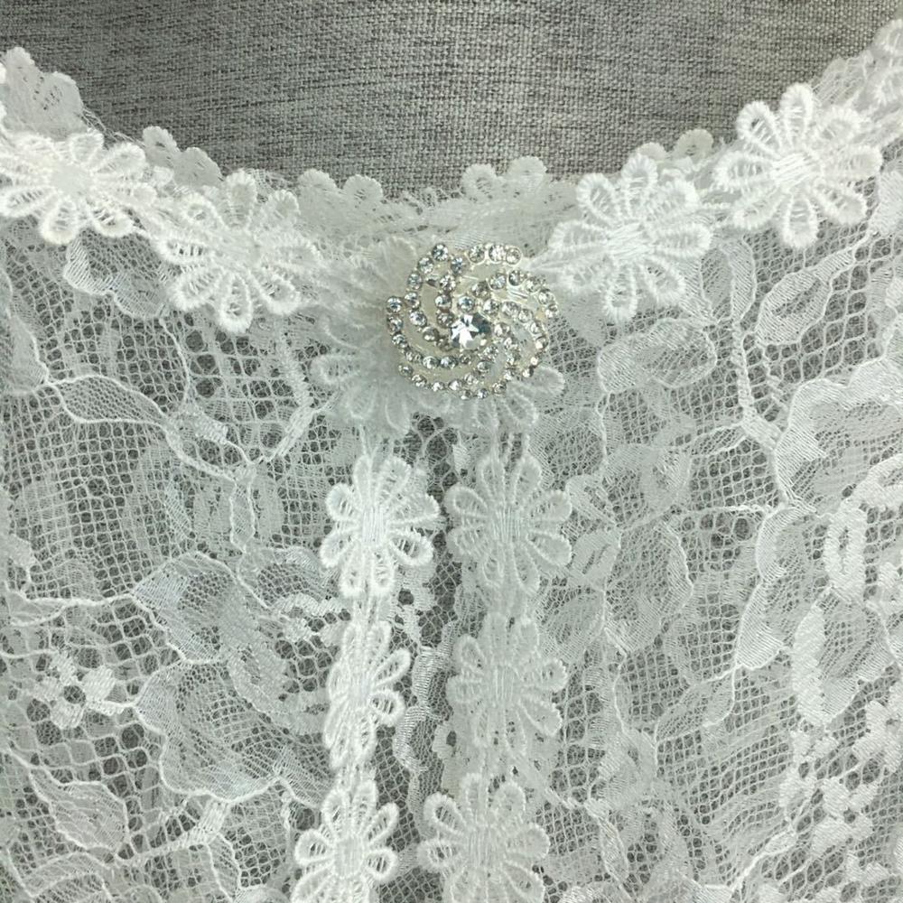 Bolero de encaje de flores para niña y niña, ropa blanca para de boda, accesorios de boda