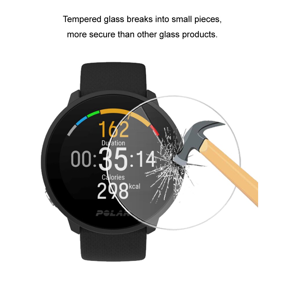 For polar unite smart watch skjermbeskytter 2.5d beskyttende herdet glass beskyttende film eksplosjonssikker