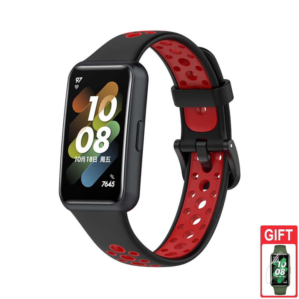 Silikonarmband Ersatzarmband für Huawei Band 9 8 7 6 / Honor Band 7 6: XXXL / SAND ROSA