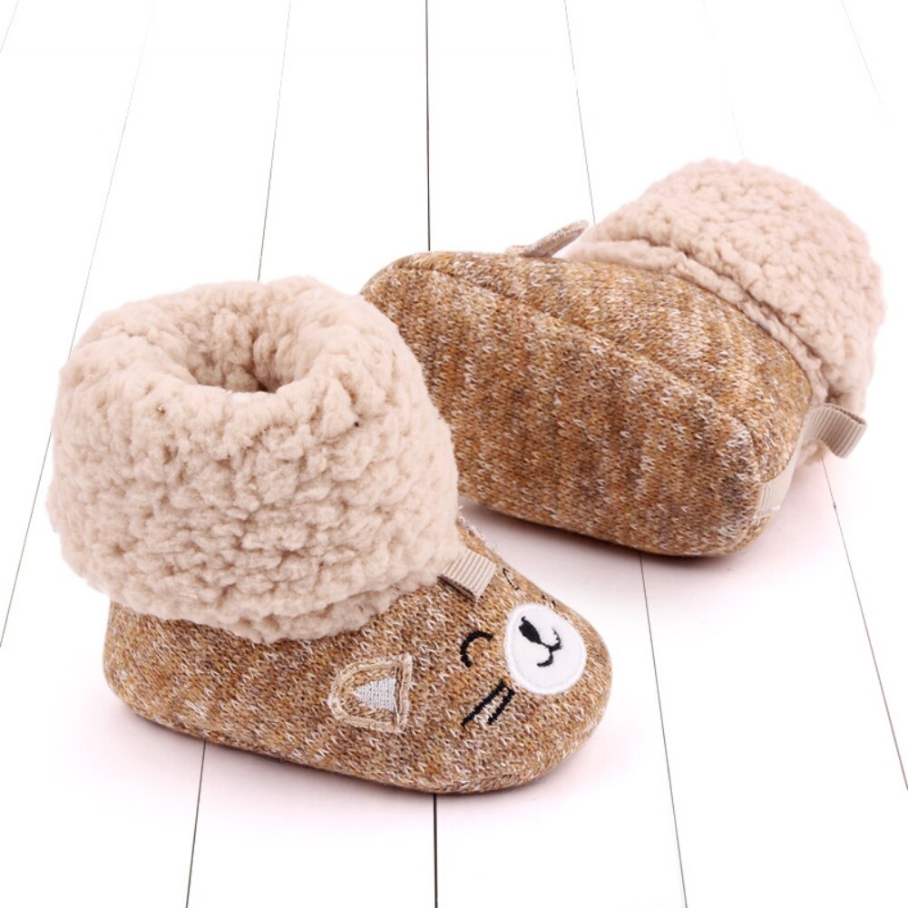 Autunno inverno stivali da bambino neonato autunno inverno stivali per ragazze ragazzi Fuzzy primi camminatori suola antiscivolo scarpe calde