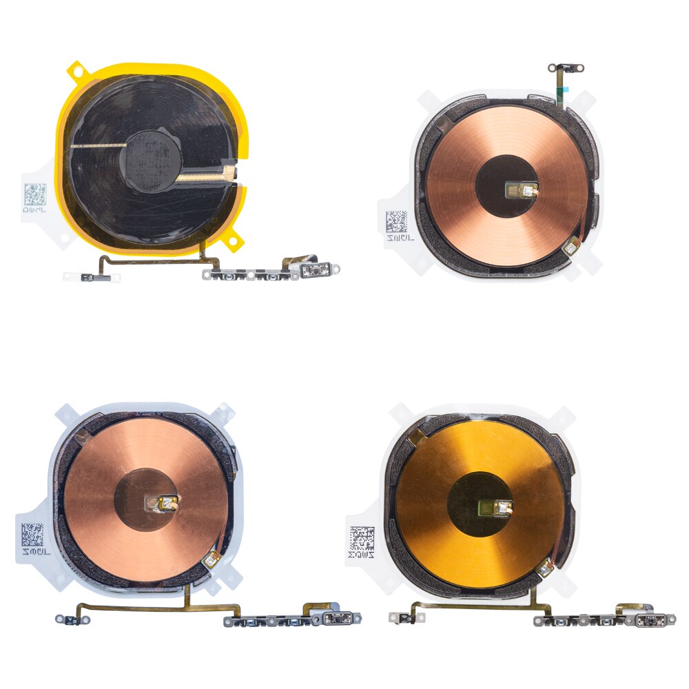 Chip de carga inalámbrico bobina para iPhone X XS / XS Max Flex del botón de volumen con NFC Chip Cable Flex piezas de repuesto
