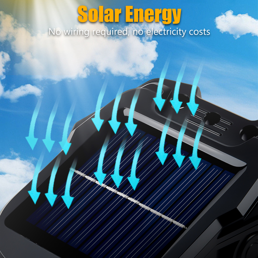 Tragbare IP65 wasserdichte neue Clip-on-Solar-Bewegungsleuchten für den Außenbereich, 4-Lichtmodi, Bewegungserkennung, solarbetriebene Sicherheitsleuchte