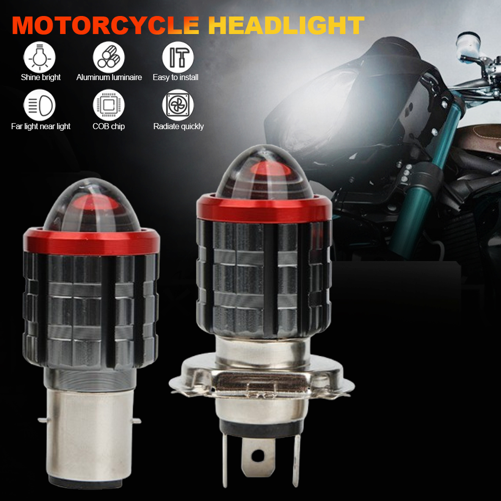 H6 BA20D Motorfiets LED Koplamp 3570 Chips Hoge Dimlicht Scooter Motor H4 HS1 Koplamp Geel Wit Mistlampen