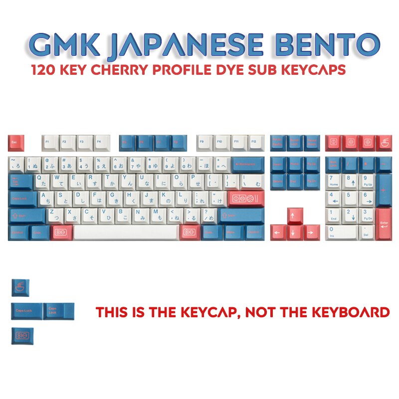 112 Key PBT GMK Japanese bento Root Cherry Profile Dye Sub Keycaps For Mechanical Keyboard GH60 XD64 GK64 Tada68 Poker 60 XD60: Default Title