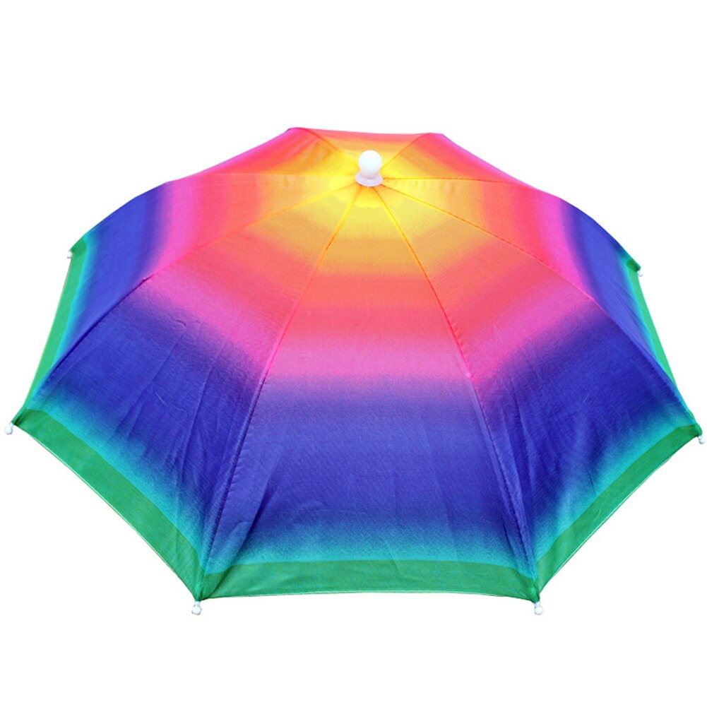 Sombrero de sombrilla para hombre y mujer, sombrilla ligera para acampar, pescar, senderismo, Playa: Multicolor