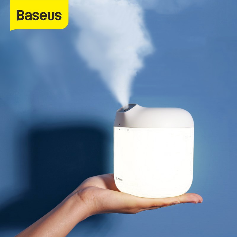 Baseus Luchtbevochtiger Luchtbevochtiger Zuiverende Voor Home Office 600Ml Grote Capaciteit Luchtbevochtiger Humidificador Met Led Lamp